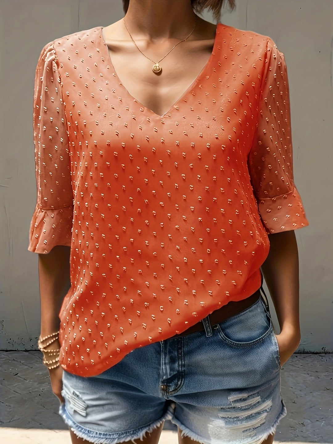 Levoire | Chemisier en mousseline de soie Orange