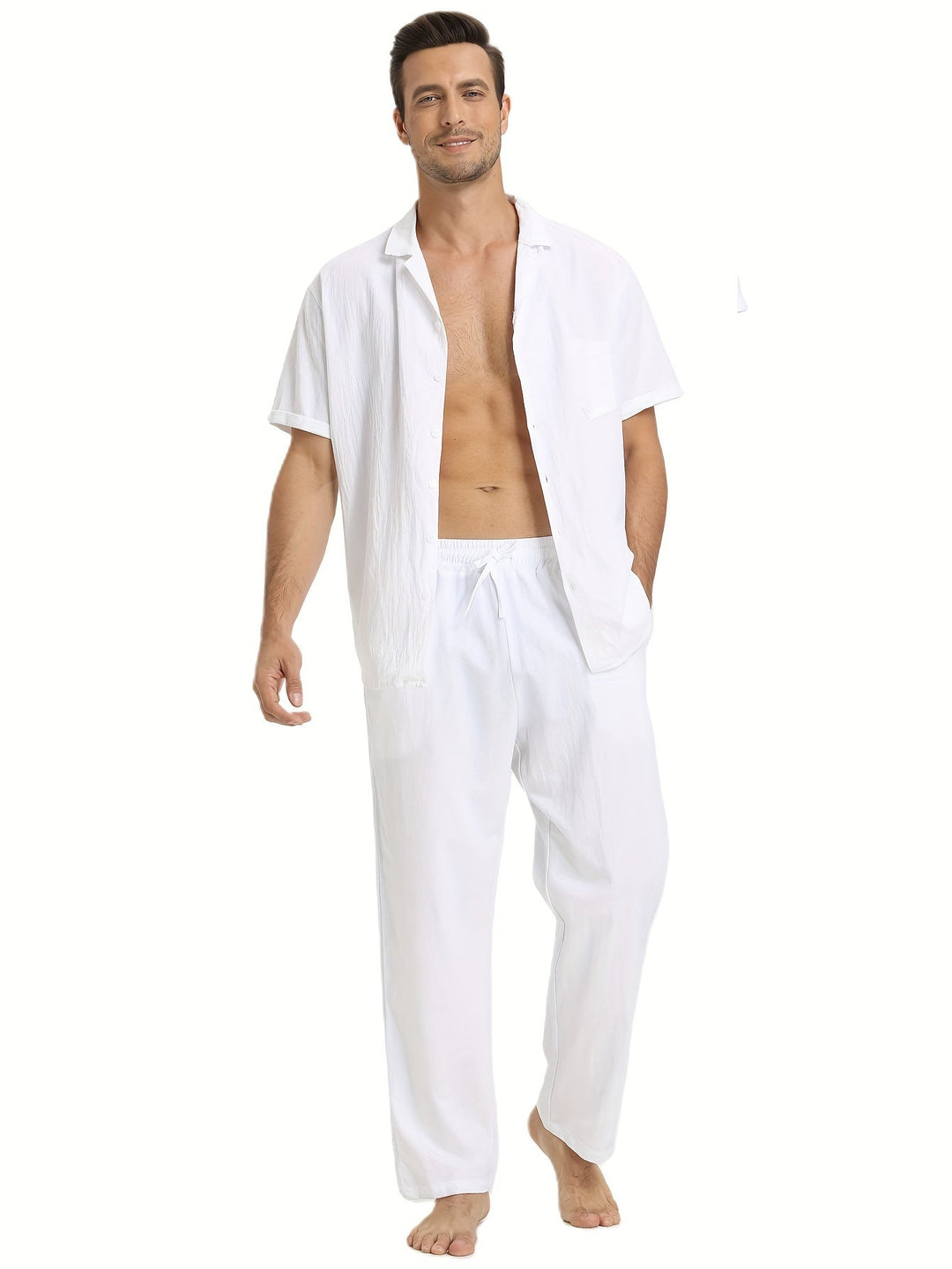 Levoire | Deux Vêtements Décontractés Et Confortables Pour Hommes Blanc