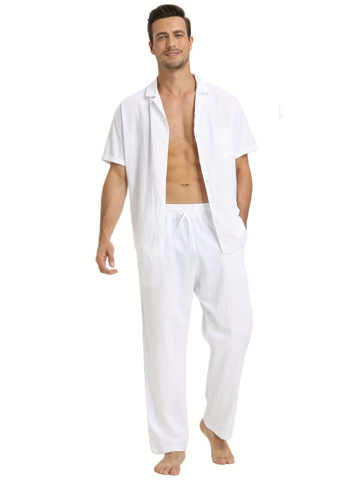 Levoire | Deux Vêtements Décontractés Et Confortables Pour Hommes Blanc