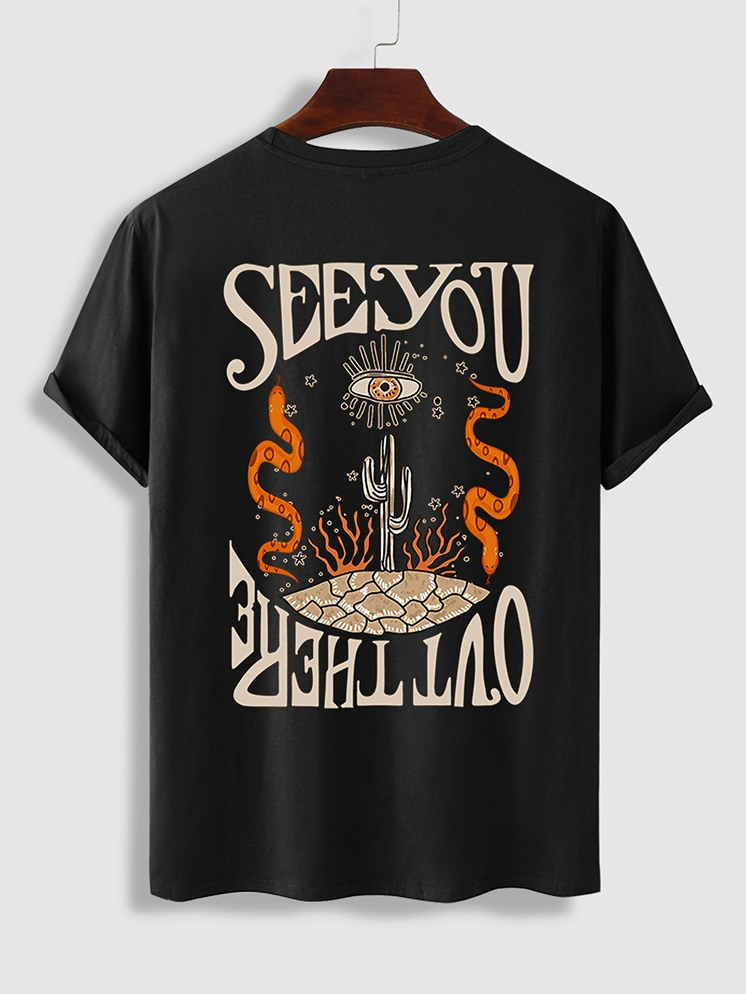 Levoire | T-Shirt Homme Avec Impression Cactus Noir