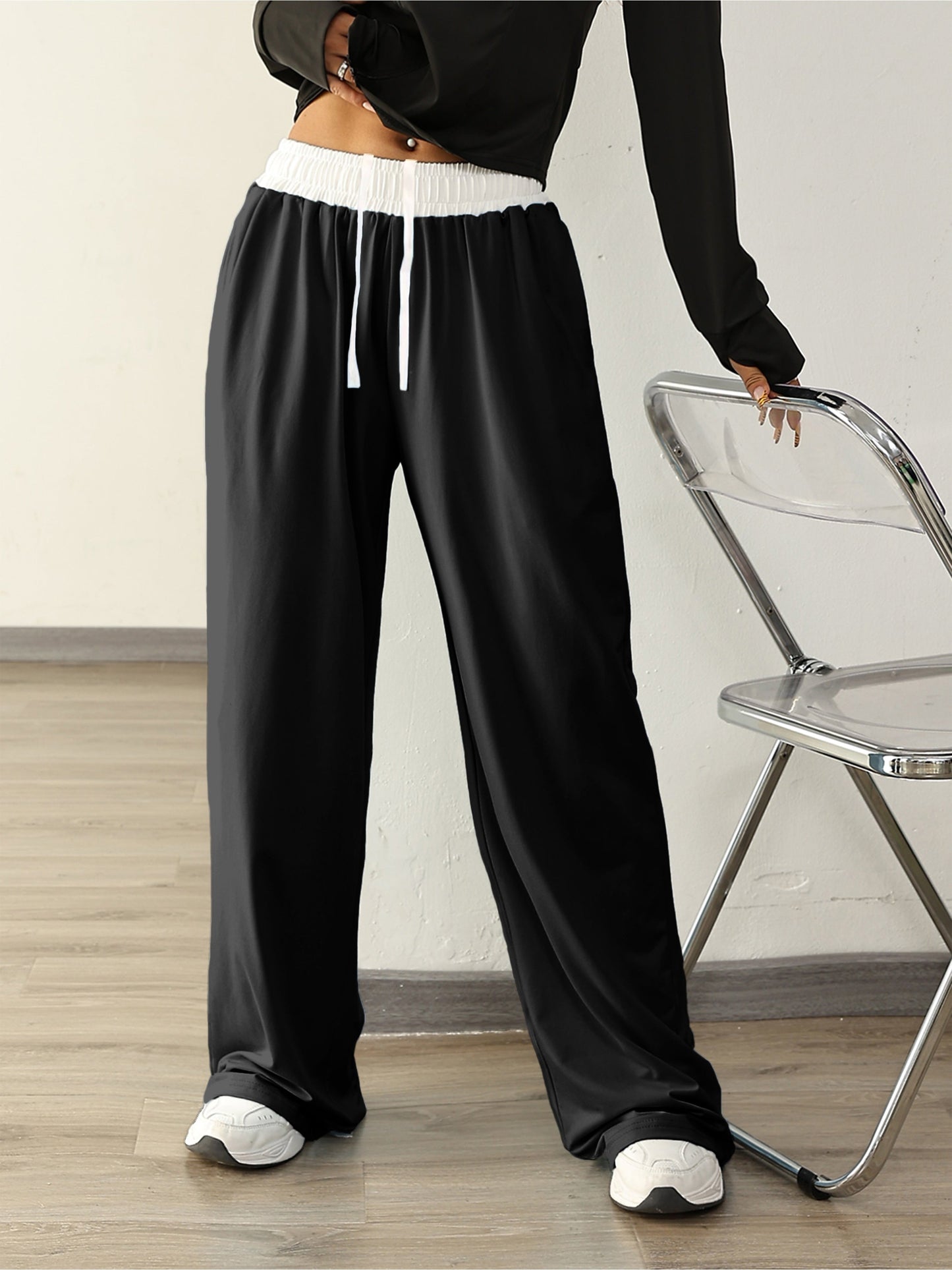 Levoire | Pantalons De Sport Stretch Hauts En Combinaison De Couleurs Avec Poches