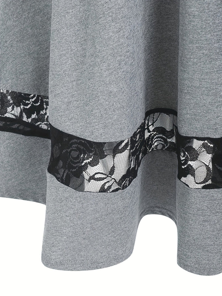Levoire | Robe Avec Patte de Boutonnage pour Femmes - Gris