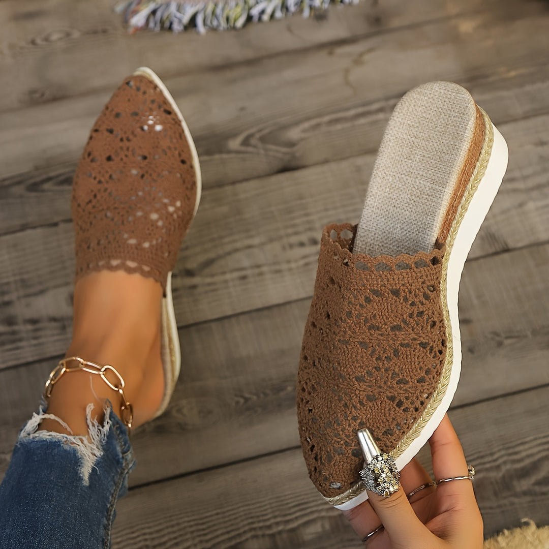 Levoire | Chaussures À Talons En Dentelle Tricotées