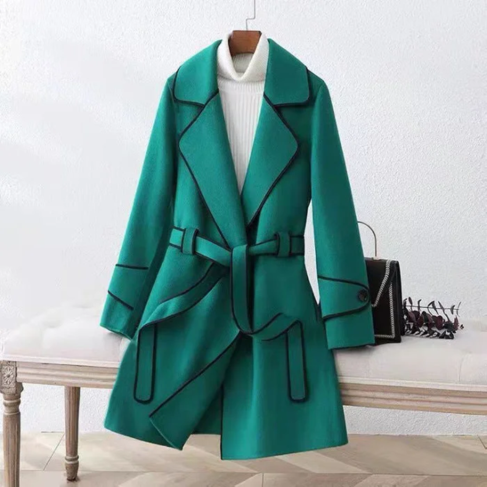 Levoire | Veste Ample Avec Ceinture Et Poches Latérales Turquoise
