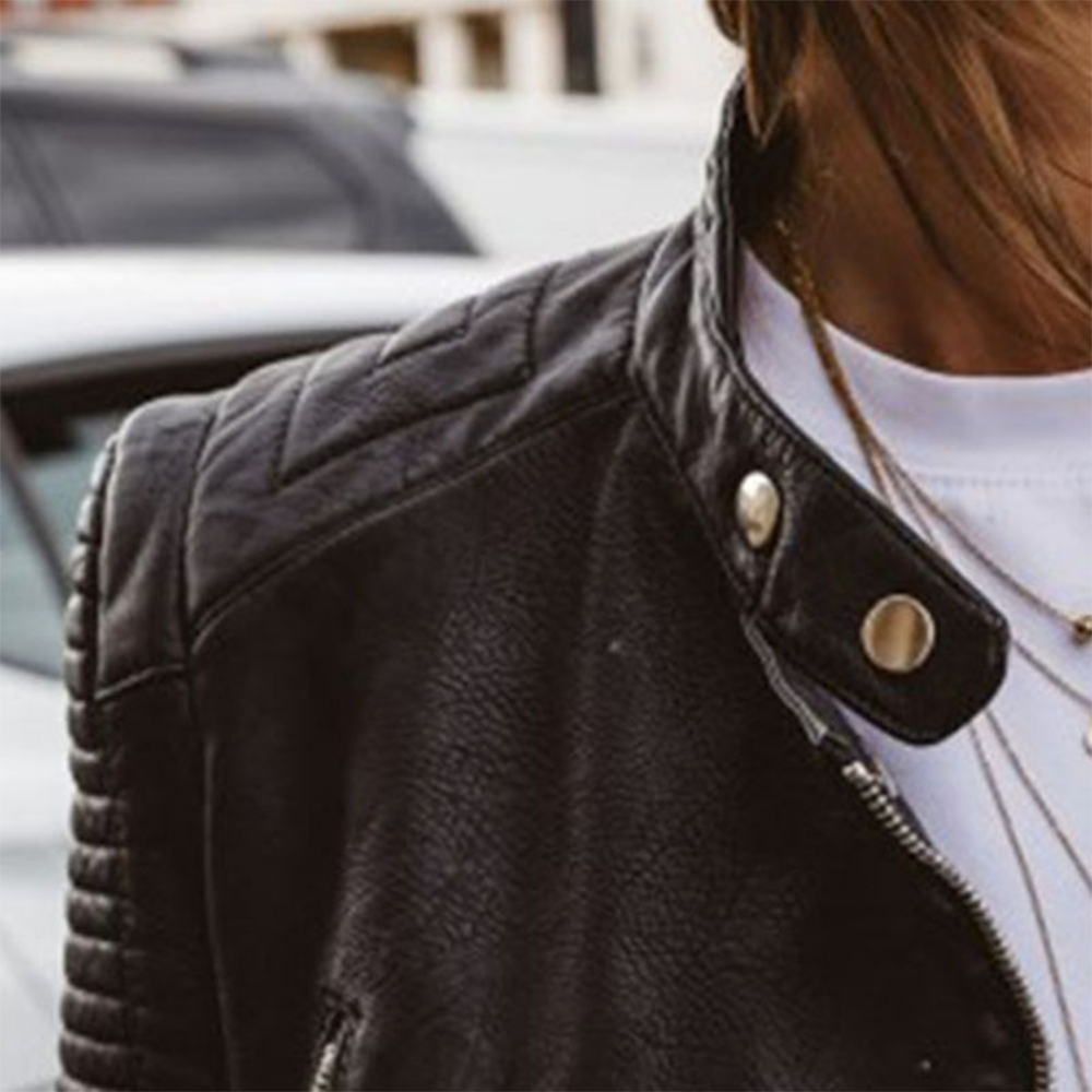 Levoire | Veste En Cuir Noir Classique