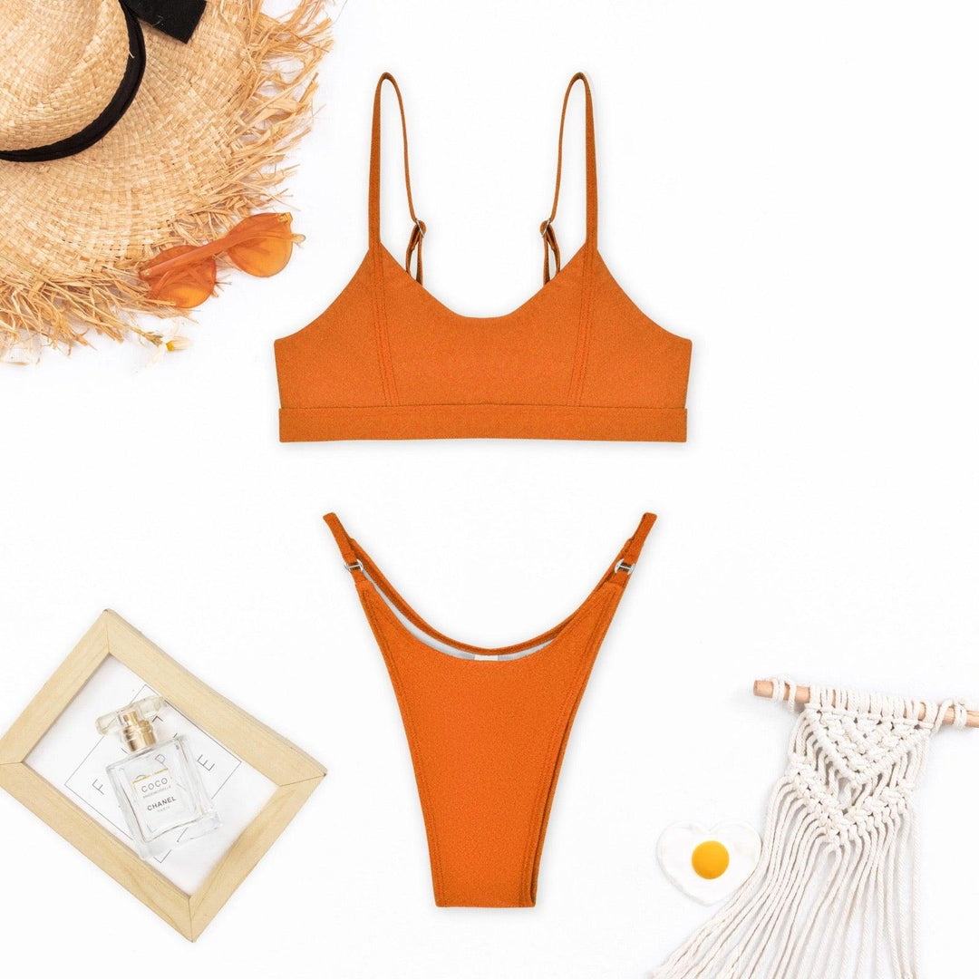 Levoire | Push-Up Bikini Pour Femmes Confortables Et Soutenants Maillots De Bain Orange