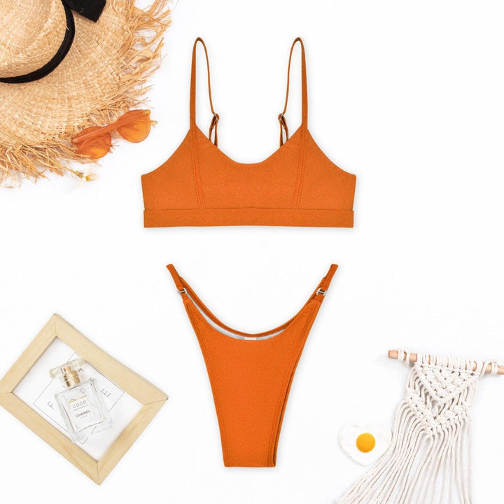 Levoire | Push-Up Bikini Pour Femmes Confortables Et Soutenants Maillots De Bain Orange