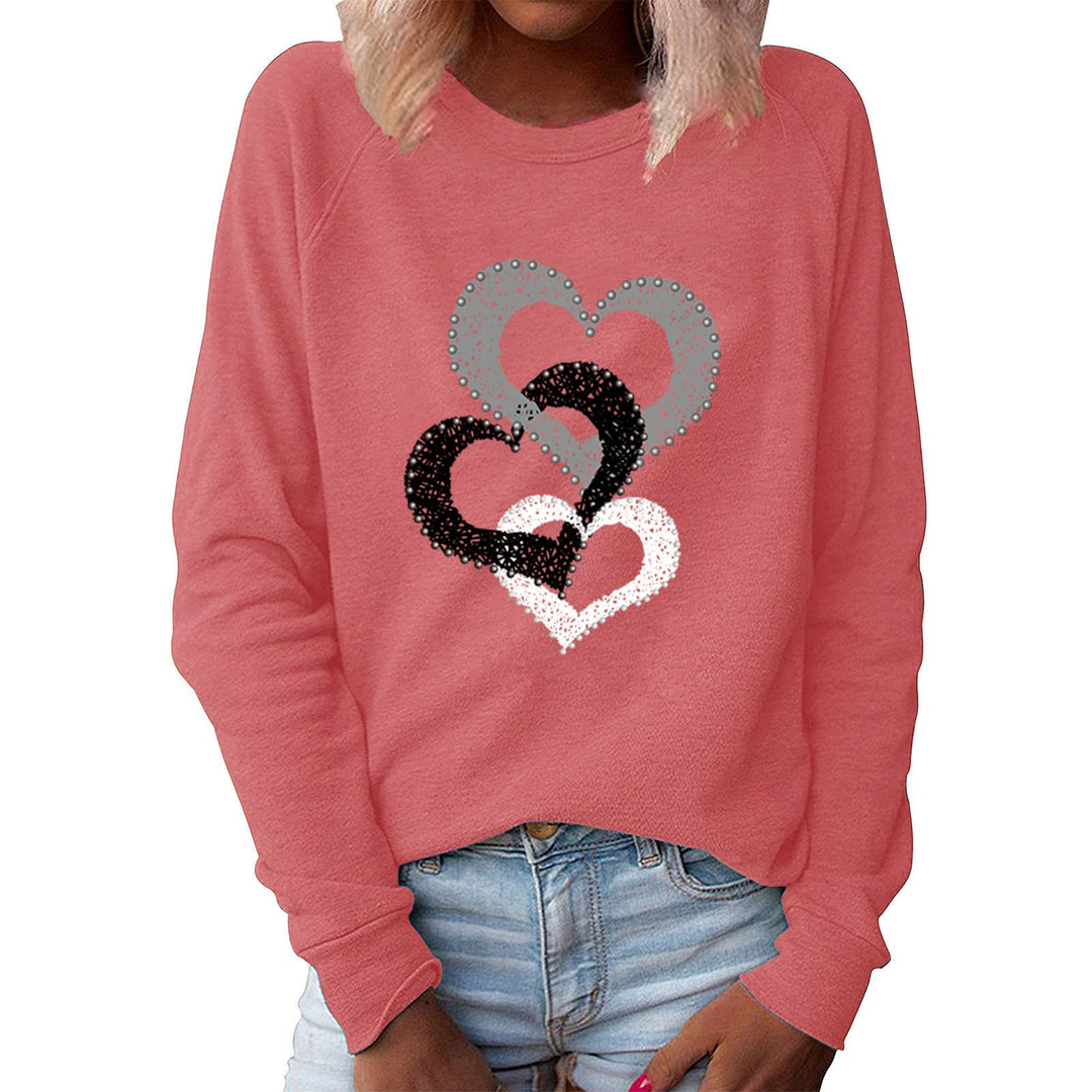 Levoire | Blouse À Manches Longues Stilet Avec Motif En Forme De Cœur Rosa