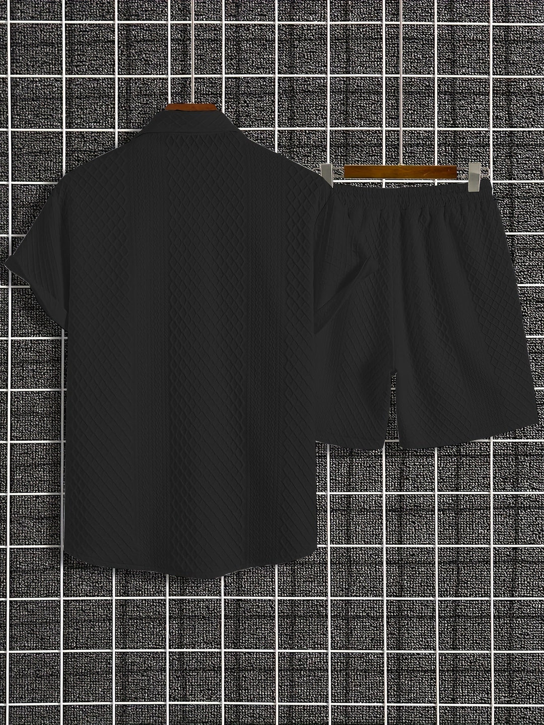 Levoire | Ensemble Uni En Maille À Carreaux En Coton De Cent