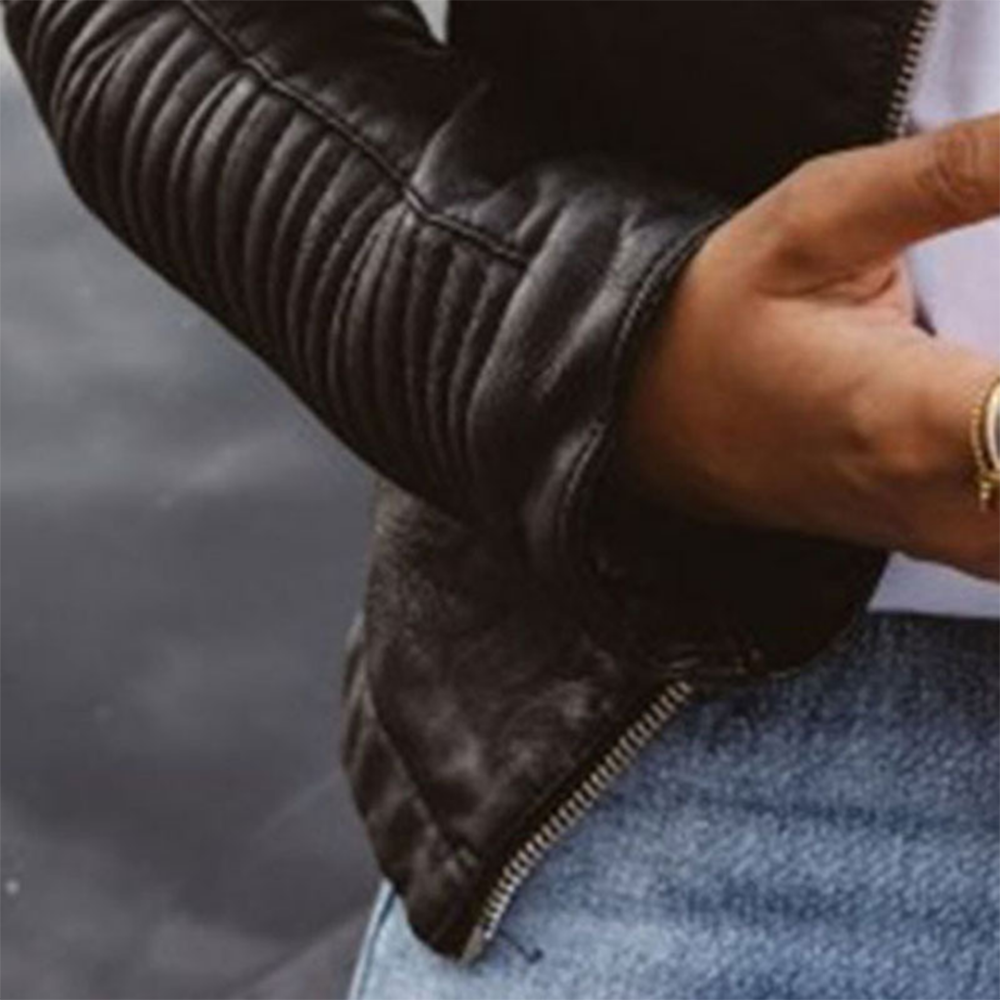 Levoire | Veste En Cuir Noir Classique
