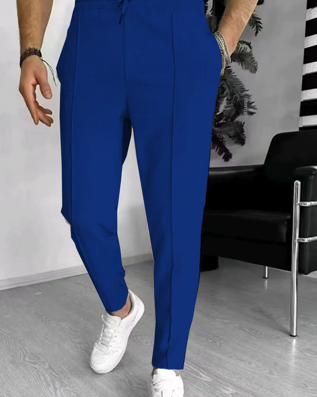 Levoire | Pantalon décontracté avec motif Bleu
