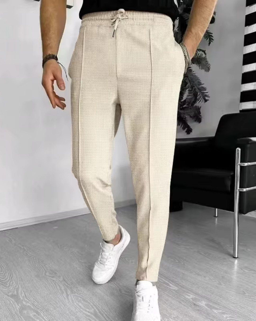 Levoire | Pantalon décontracté avec motif Khaki