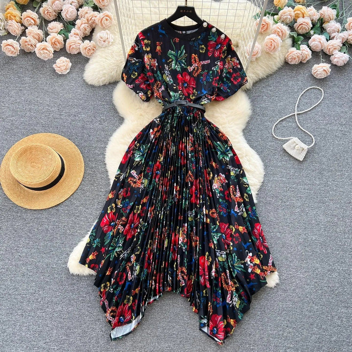 Levoire | Robe en A plissée irrégulière Couleur