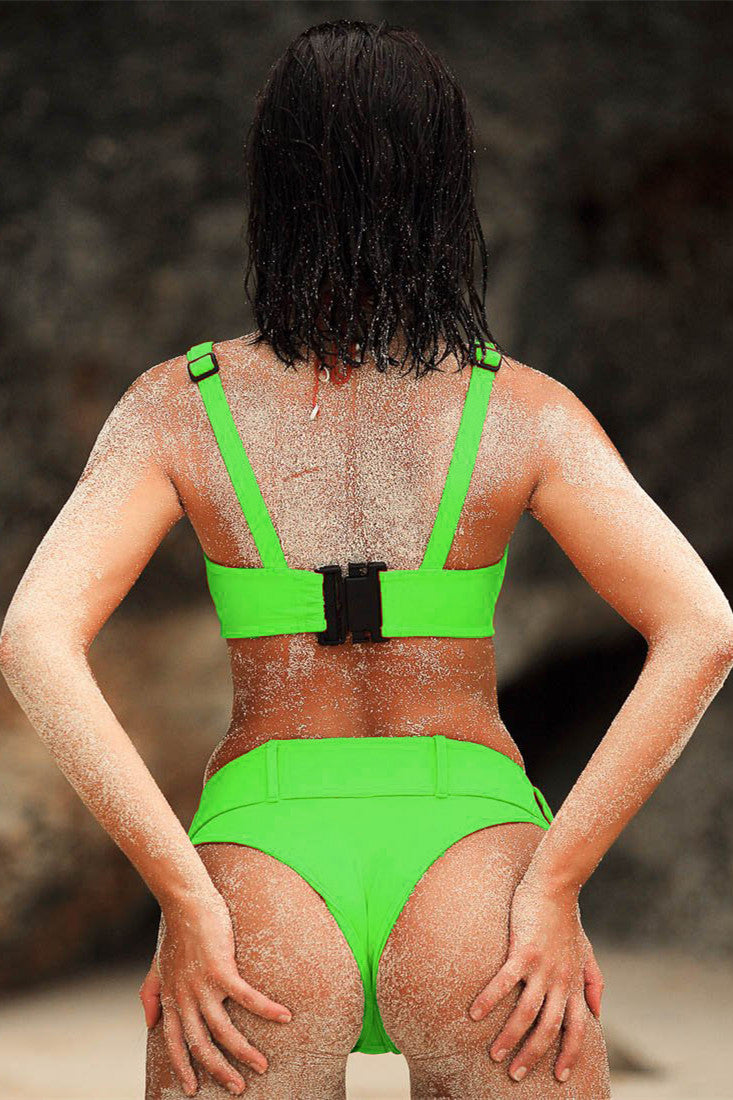 Levoire | Maillot de bain à boucle vert foncé