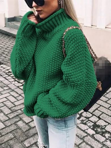 Levoire | Col Rond Tricot Confort Et Style Pour Les Femmes Vert