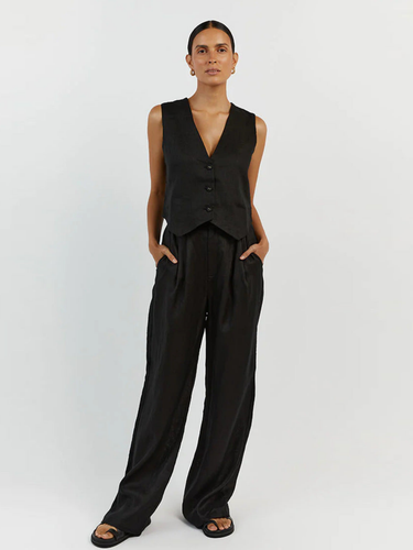 Levoire | Élégant Ensemble De Gilet En Lin Et Pantalon