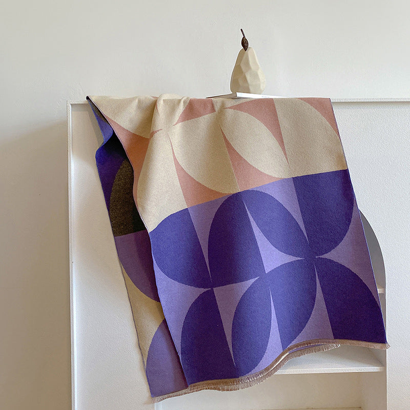 Levoire | Écharpe Chaude À Motifs Géométriques