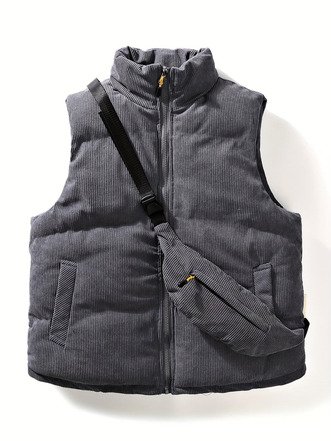 Levoire | Rento Taille Haute Gilet Avec Sac Croisé Gris foncé