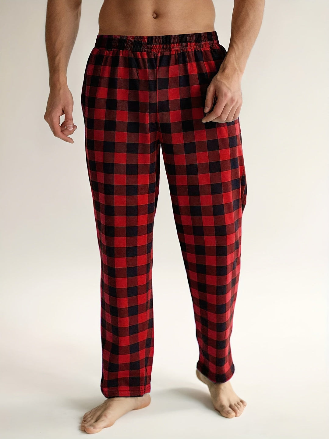 Levoire | Pantalons De Pyjama À Carreaux Rouges Et Noirs Rot