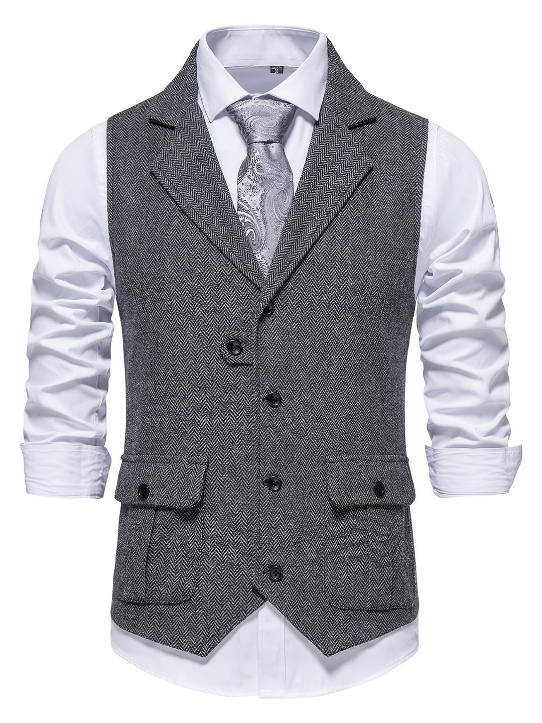 Levoire | Gilet Élégant Pour Hommes Pour Les Fêtes Gris clair