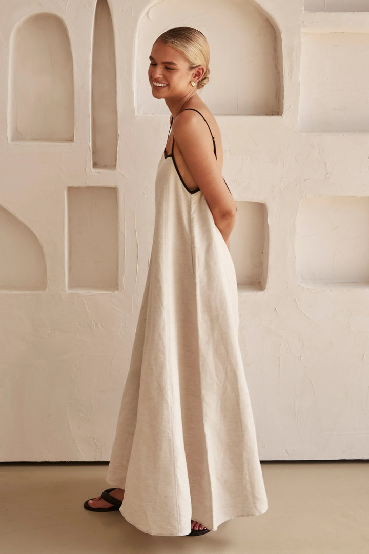 Levoire | Robe Longue Elégante pour Femme - Beige