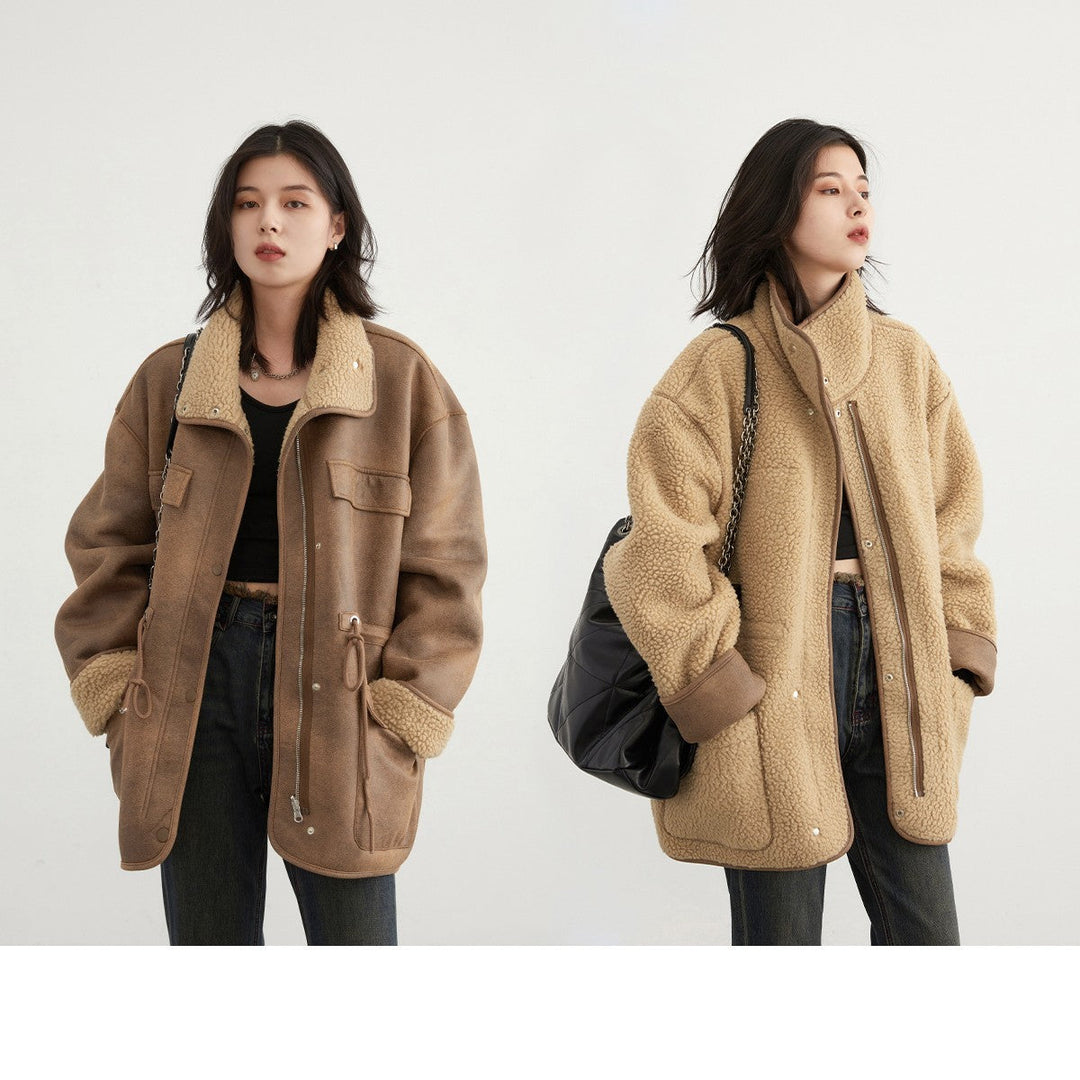 Levoire | Veste De Moto Pour Femmes En Laine D'Agneau