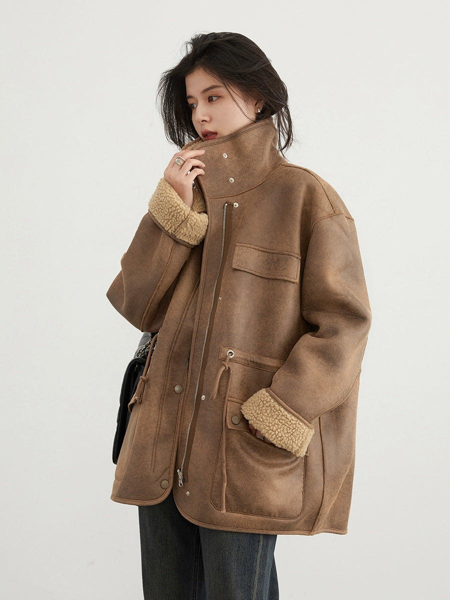 Levoire | Veste De Moto Pour Femmes En Laine D'Agneau