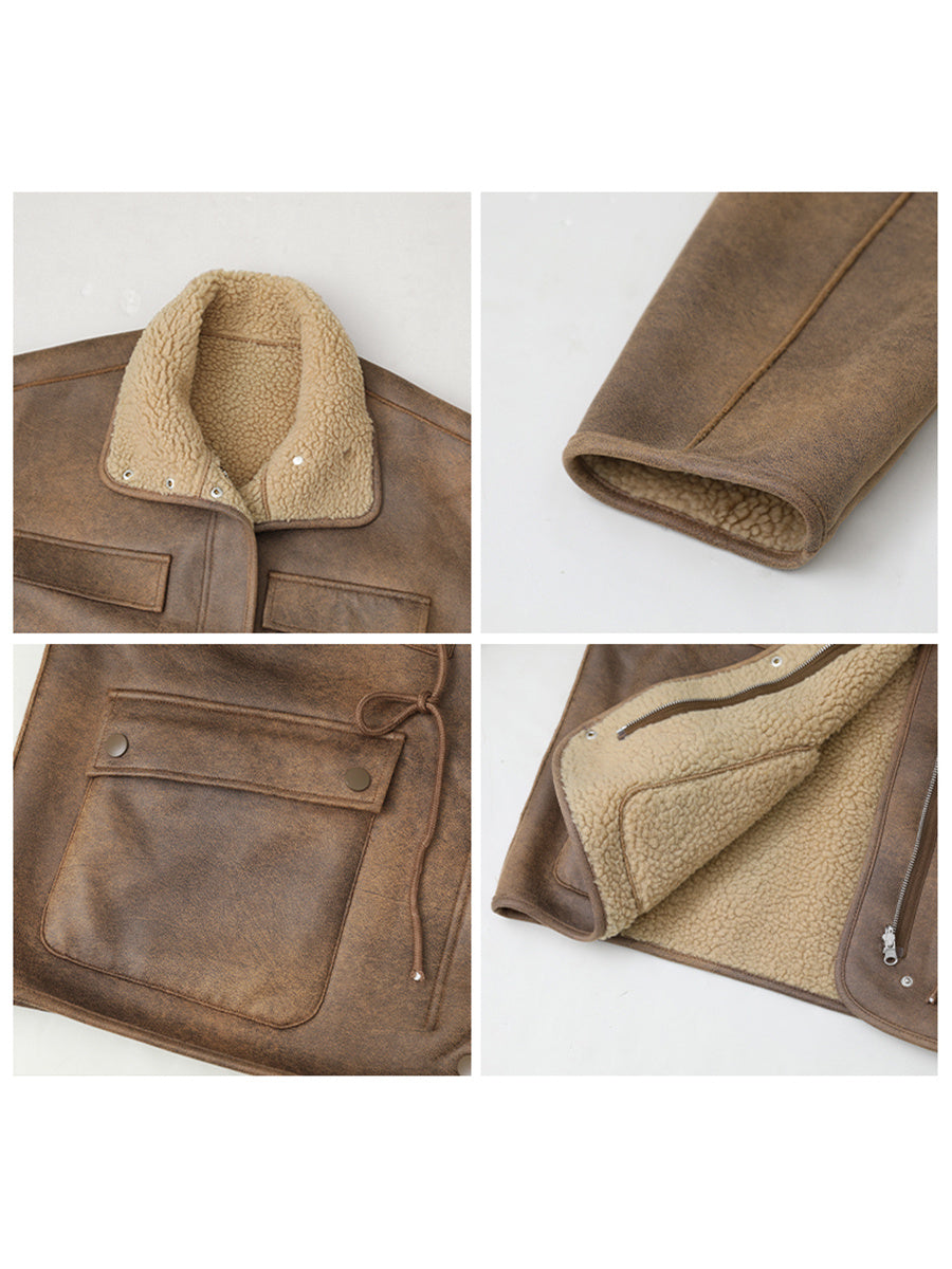 Levoire | Veste De Moto Pour Femmes En Laine D'Agneau