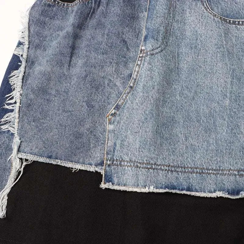 Levoire | Robe Sans Manches En Maille Avec Fermeture Et Détails Jean