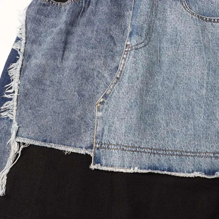 Levoire | Robe Sans Manches En Maille Avec Fermeture Et Détails Jean