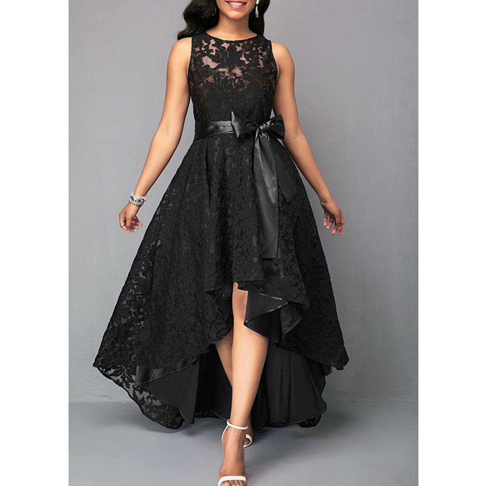 Levoire | Robe asymétrique en dentelle exquise Gris
