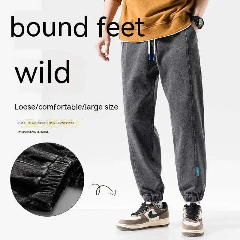 Levoire | Pantalons en jean pour hommes grande taille à jambe ample
