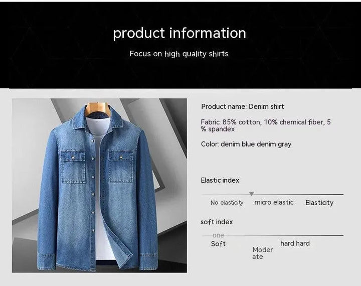 Levoire | En chemise en denim à manches longues
