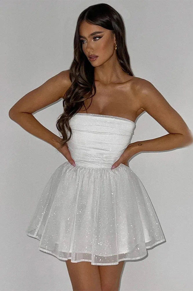 Levoire | Minim Robe Brillante Et Éclatante Blanc