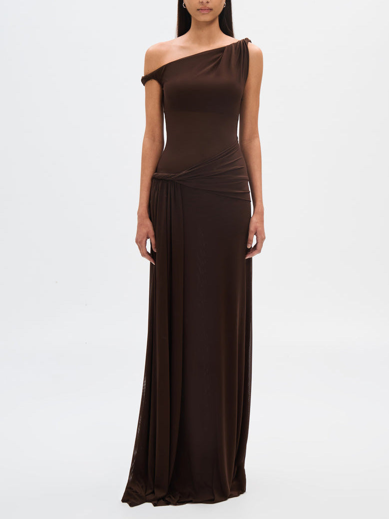 Levoire | Robe Maxi Élégante Avec Détail Drapé Pour Femmes