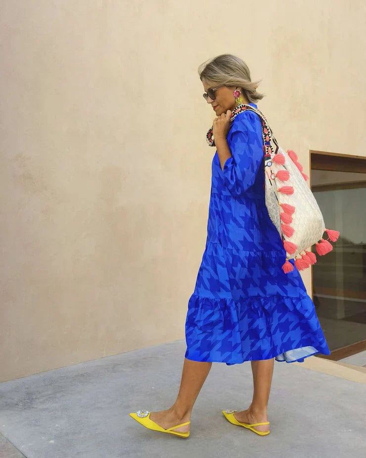 Levoire | Élégant Robe Midi Avec Col