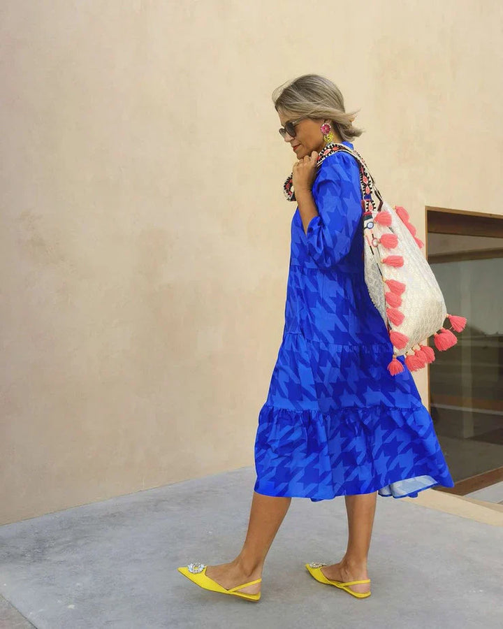 Levoire | Élégant Robe Midi Avec Col