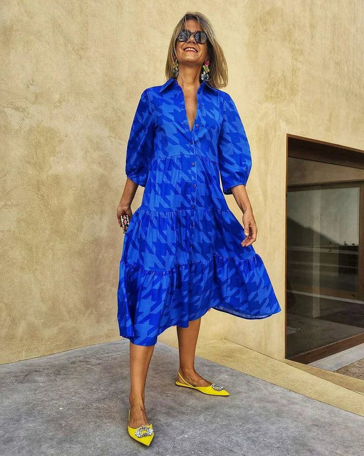 Levoire | Élégant Robe Midi Avec Col 2XL
