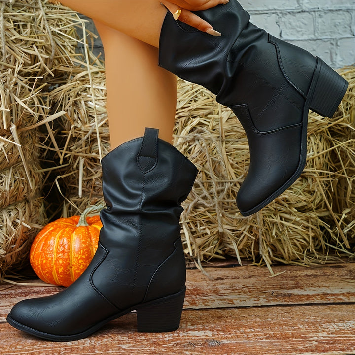 Levoire | Bottes De Cow-Boy Chunky À Talon Noir