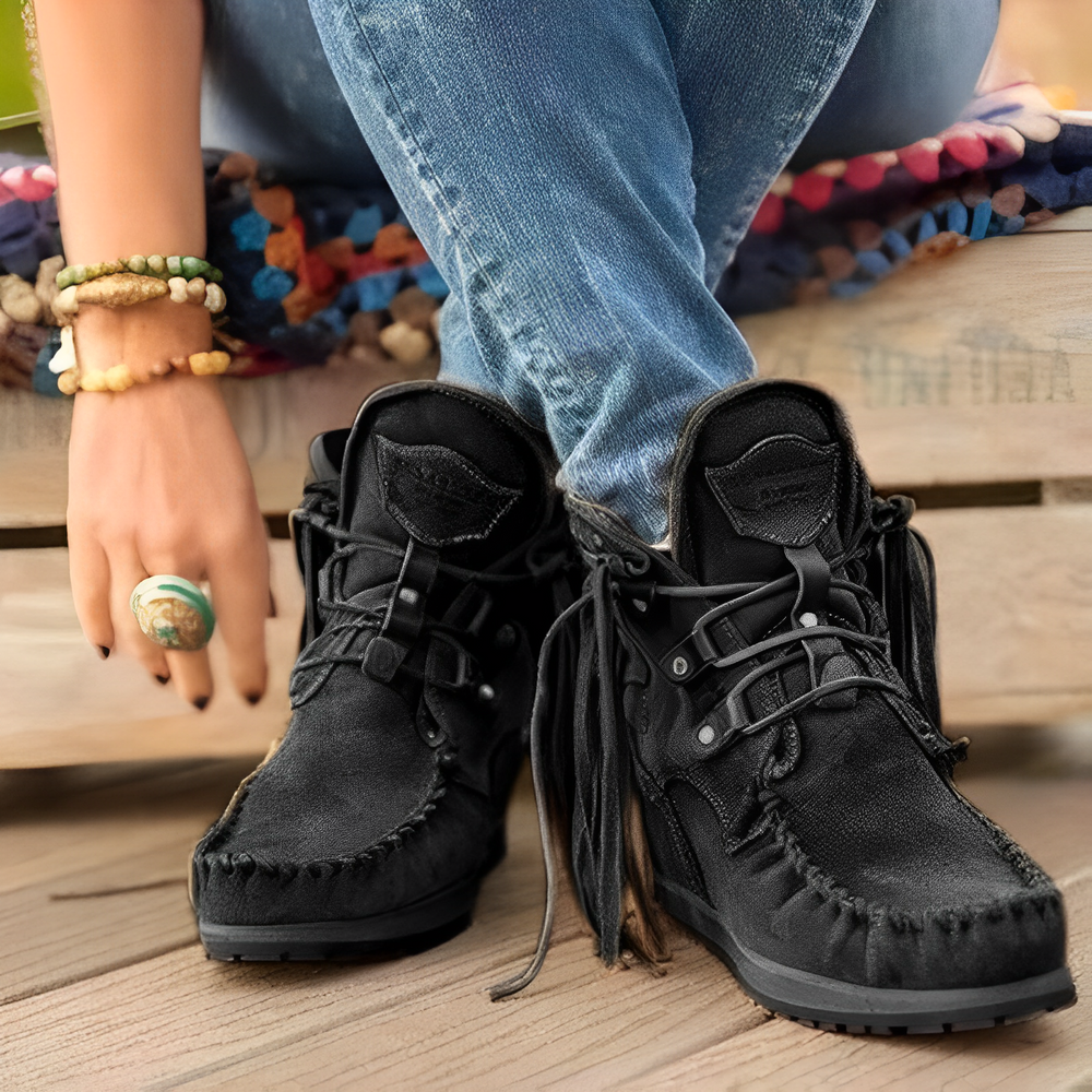 Levoire | Bottes En Cuir Moka Légères Avec Semelle Antidérapante Pour Le Confort Noir
