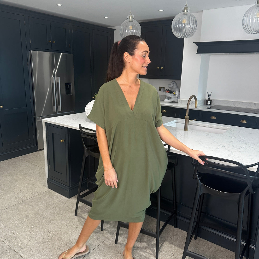 Levoire | Robe Midi Avec Décolleté En V