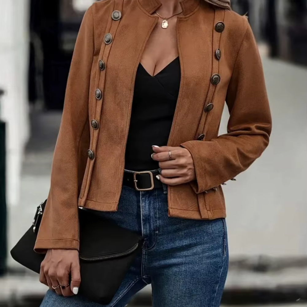 Levoire | Veste Élégante Avec Boutons Braun
