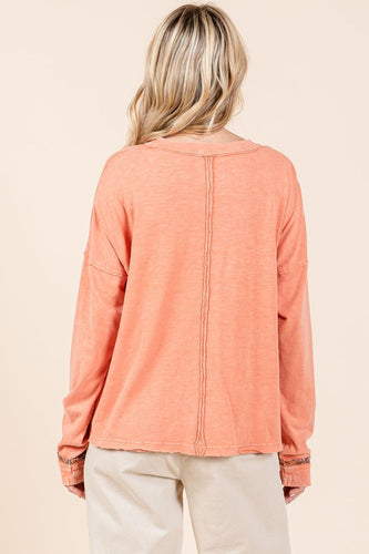 Levoire | Mittoshop Mineral Wash Stern Patch T-shirt à manches longues