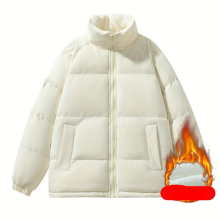 Levoire | Veste matelassée à capuche à fermeture éclair à manches longues Beige
