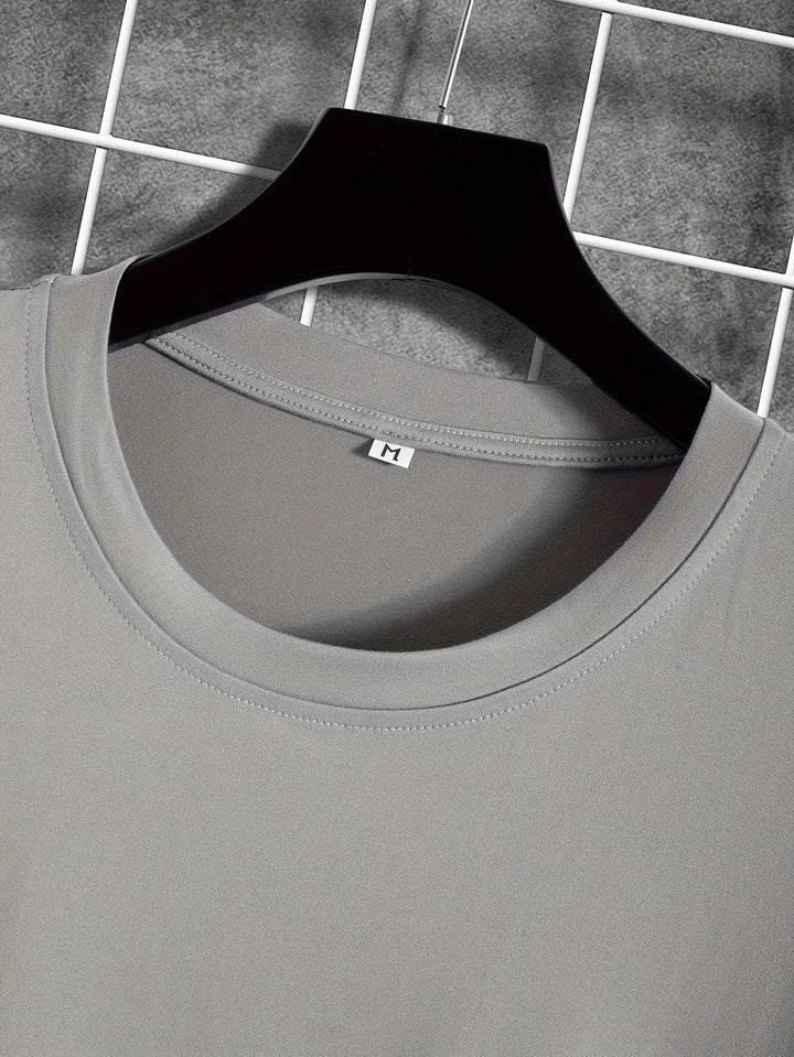 Levoire | T-Shirt En Coton Pour Hommes Avec Motif Alphabétique Et Col Rond