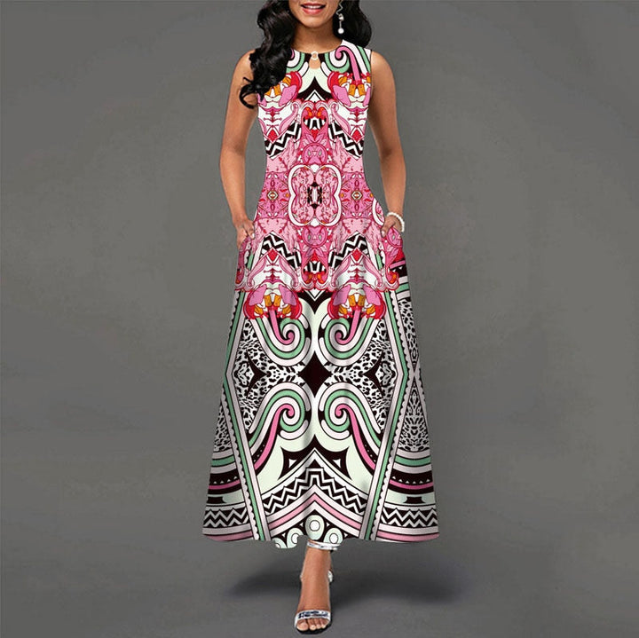 Levoire | Robe Longue Sans Manches Pour Femme Multicolore