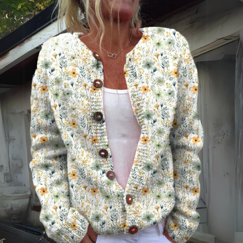 Levoire | Gilet Avec Motif Floral Vert