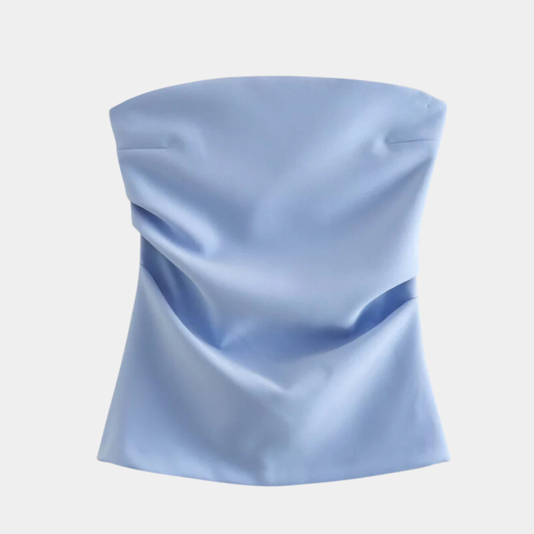 Levoire | Off Shoulder T-Shirt Femme Bleu
