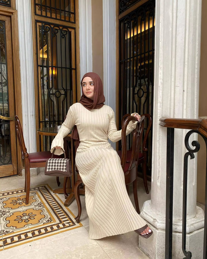 Levoire | Robe Maxi Côtelée Avec Coupe Ajustée