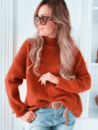 Levoire | Col Montant Bouclé Confort Et Élégance Élégance Et Chaleur Optimale Pour Vous Orange